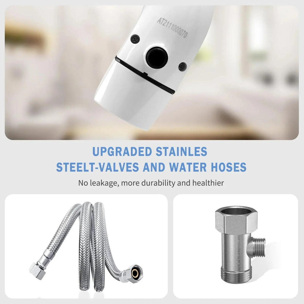 Ultra-Slim Bidet Attachment for Toilet – Dual Nozzle Self-Cleaning Bidet with Adjustable Water Pressure
